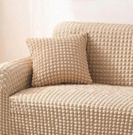 Housse de coussin Tissu gaufré · Beige