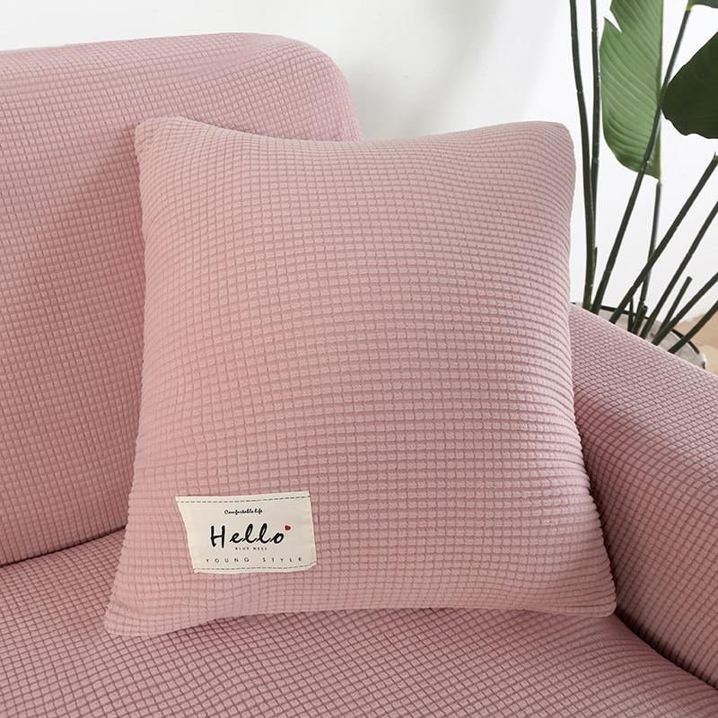 Housse de coussin Jacquard · Rose