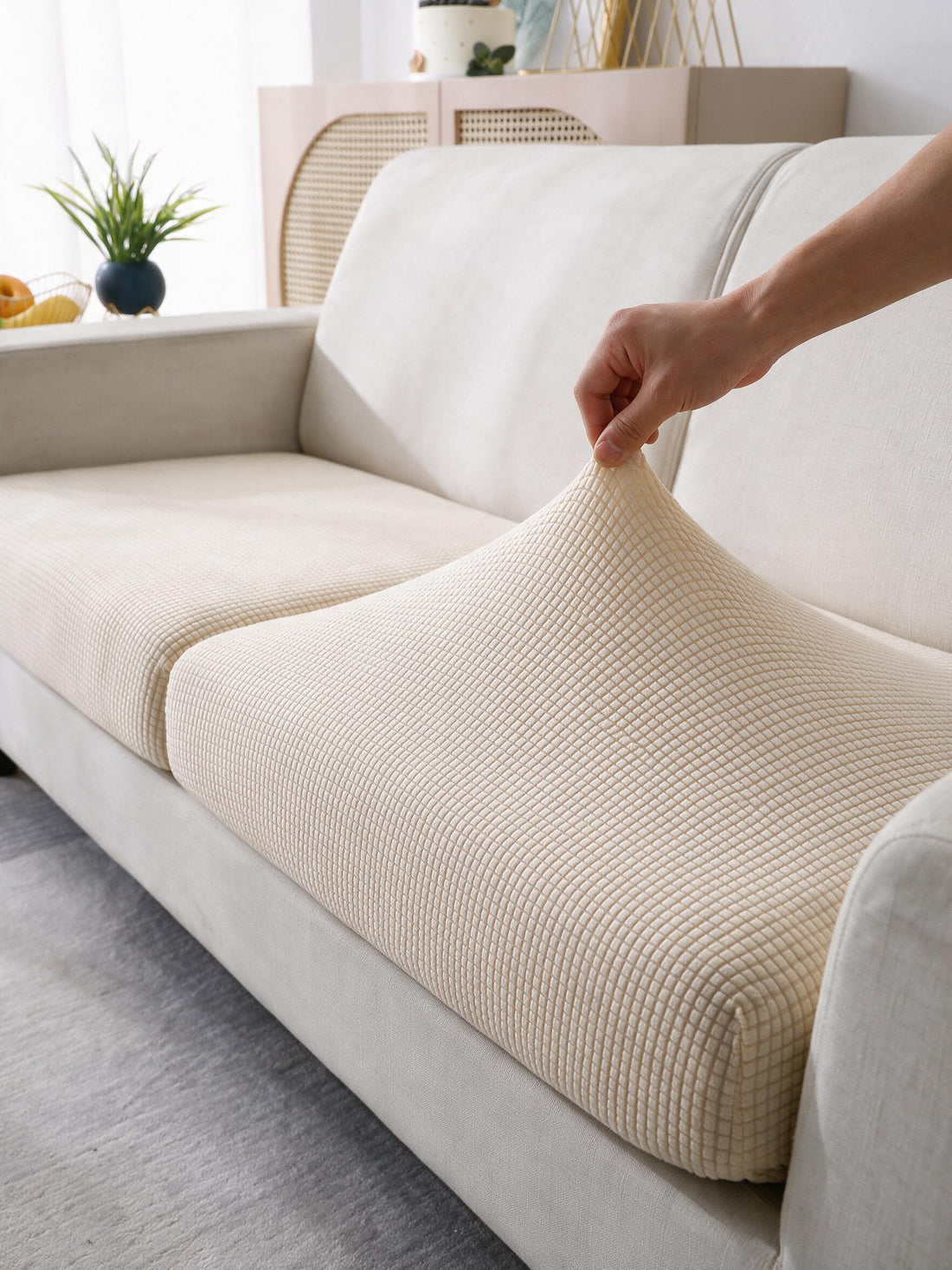 Housse d’assise extensible bien en place