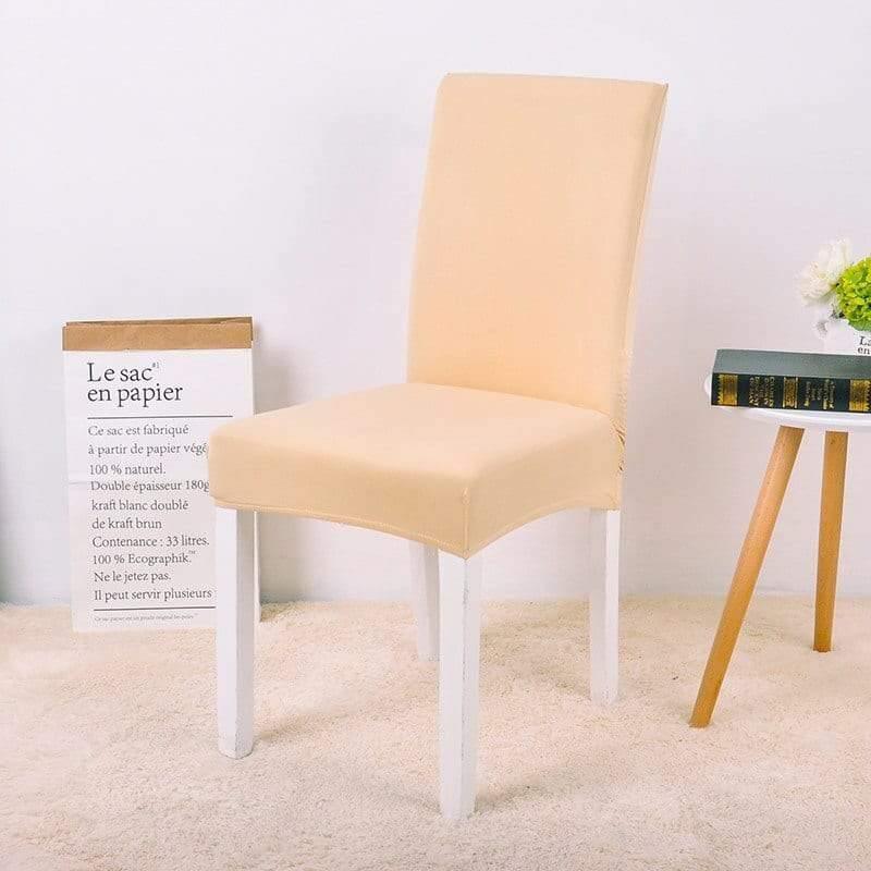 Housse de chaise Unie · Beige · Extensible