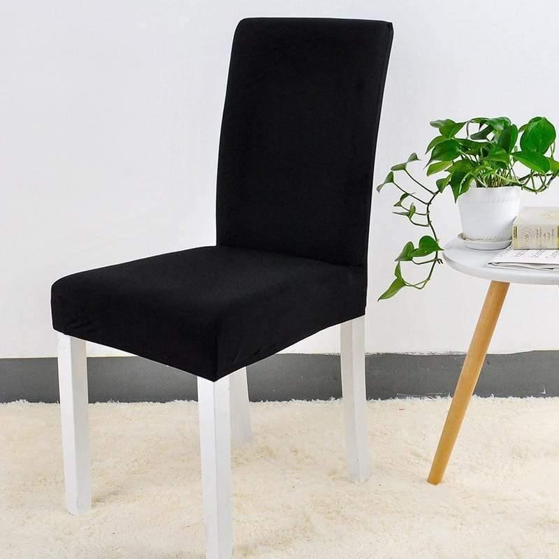 Housse de chaise Unie · Noir · Extensible
