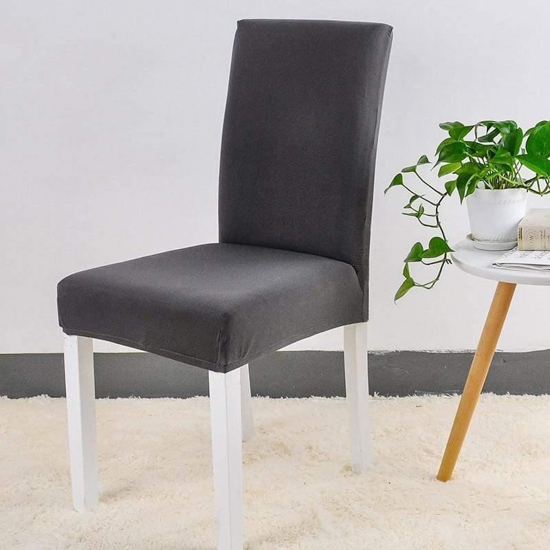 Housse de chaise Unie · Gris anthracite · Extensible