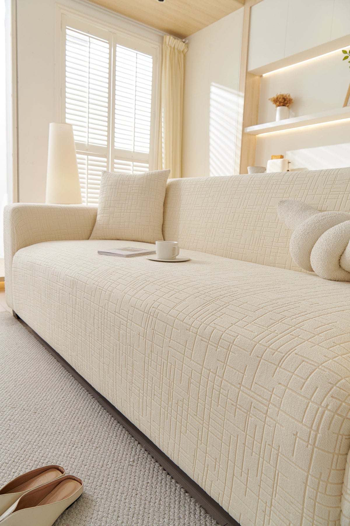 Housse de canapé Arquette · Beige · Extensible