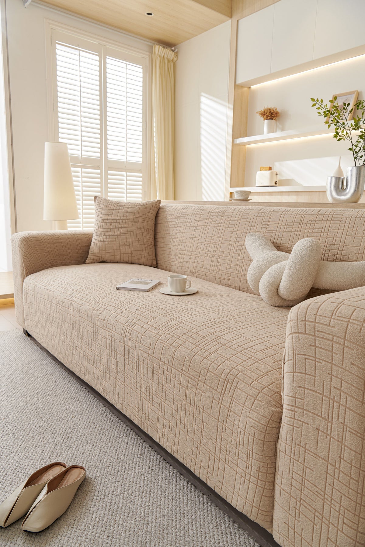 Housse de canapé Arquette · Camel · Extensible