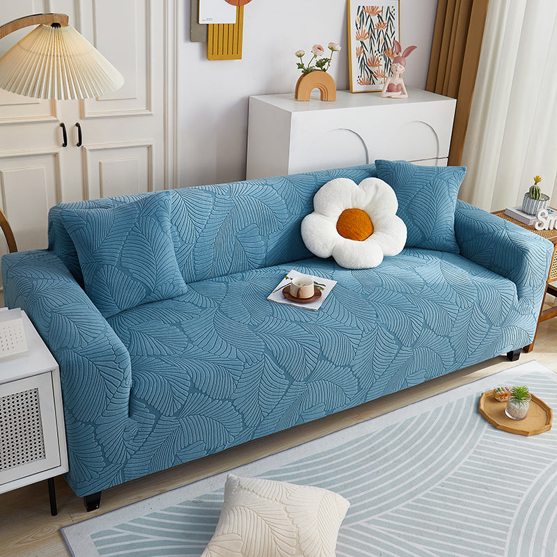 Housse de canapé Avelia · Bleu · Extensible (vue 2)