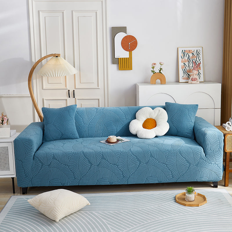 Housse de canapé Avelia · Bleu · Extensible (vue 6)