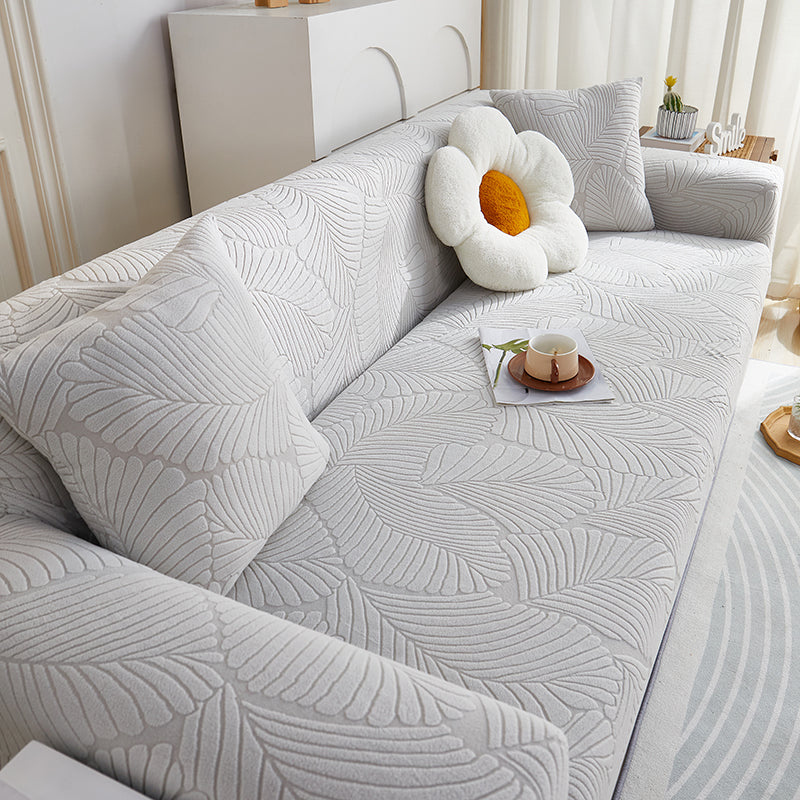 Housse de canapé Avelia · Gris perle · Extensible