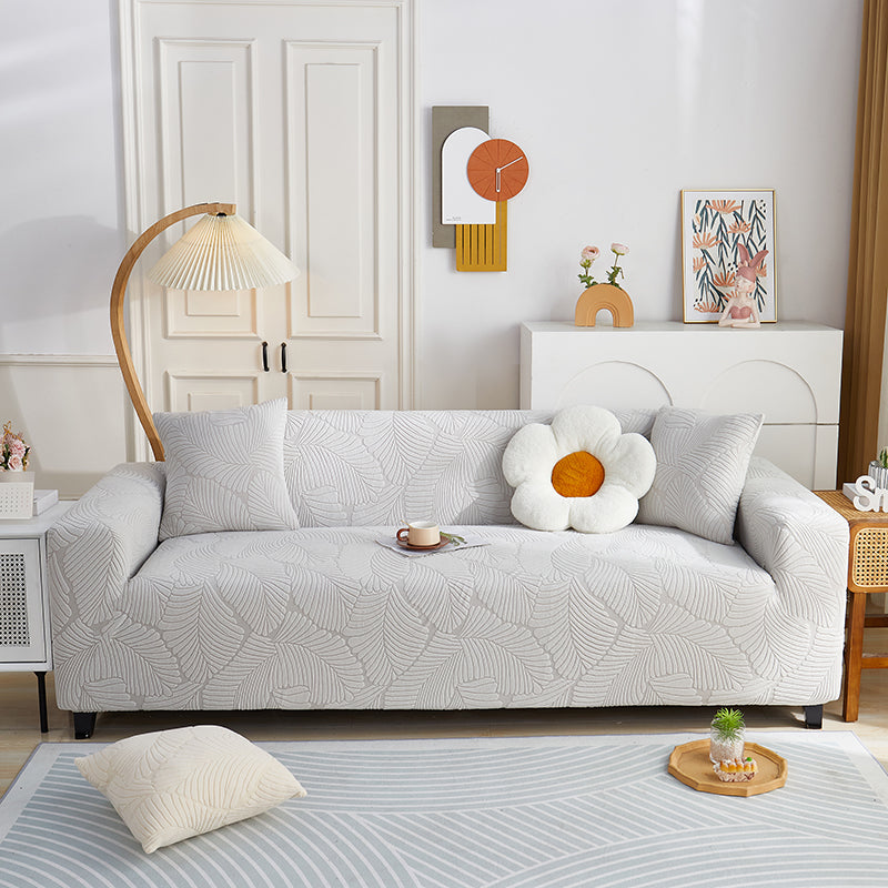 Housse de canapé Avelia · Gris perle · Extensible (vue 6)
