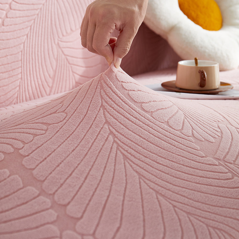 Housse de canapé Avelia · Rose · Extensible (vue 4)