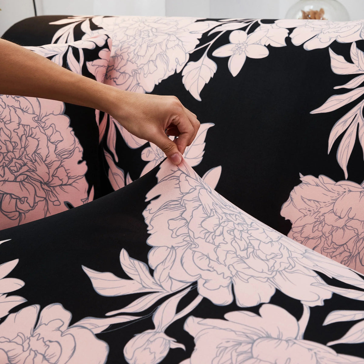 Housse de canapé Azrose · Imprimé · Extensible (vue 3)