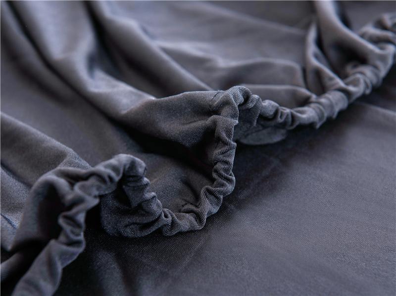Housse de canapé Unie · Noir · Extensible (vue 2)