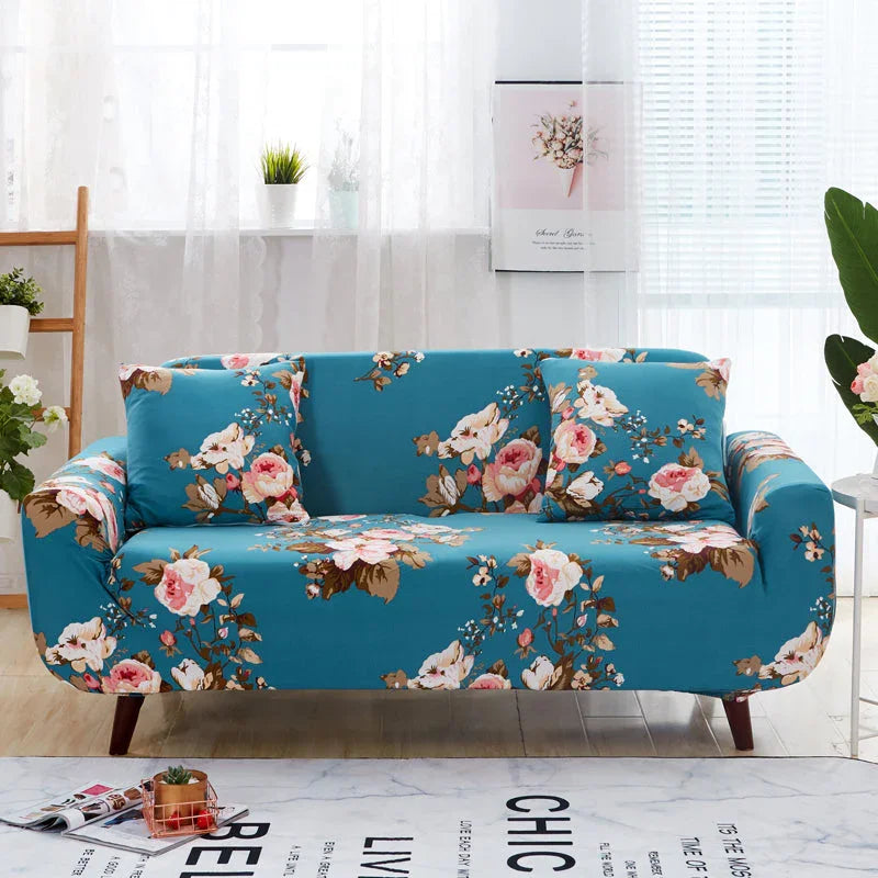 Housse de canapé Blossom · Imprimé · Extensible