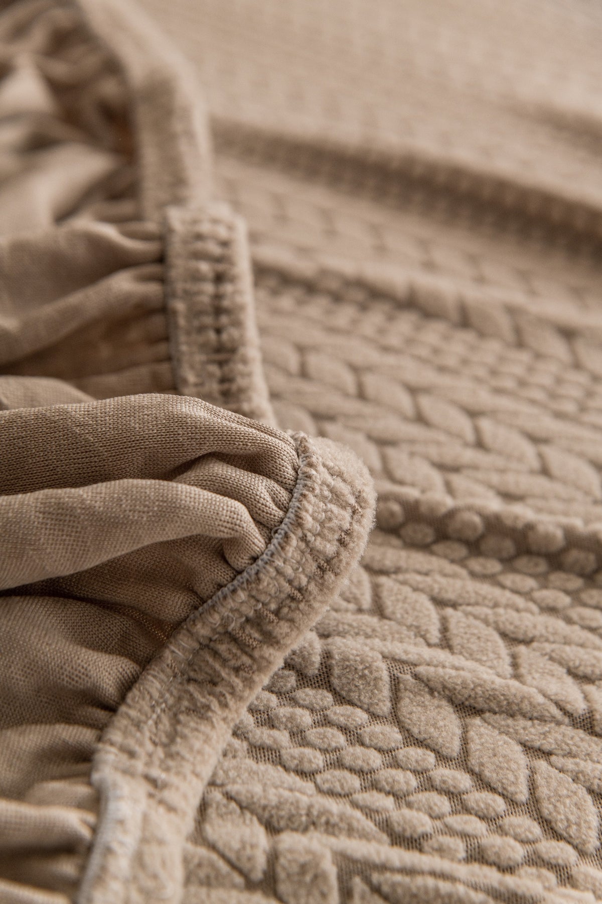 Housse de canapé Braelyn · Kaki · Extensible (vue 7)