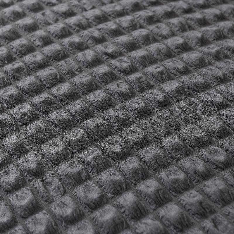 Housse de canapé Tissu gaufré · Gris anthracite · Extensible (vue 5)