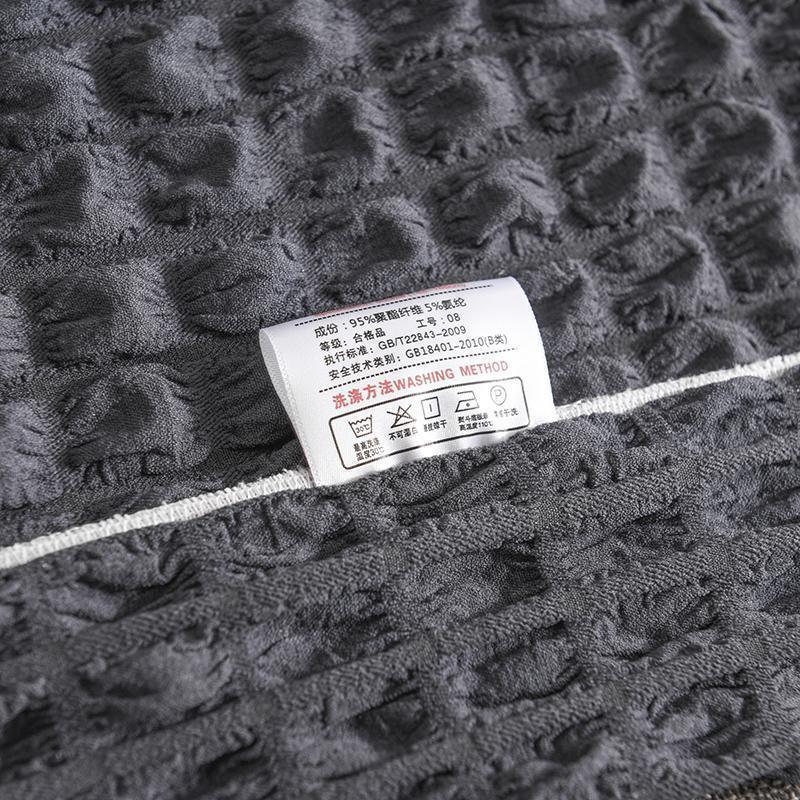 Housse de canapé Tissu gaufré · Gris anthracite · Extensible (vue 7)