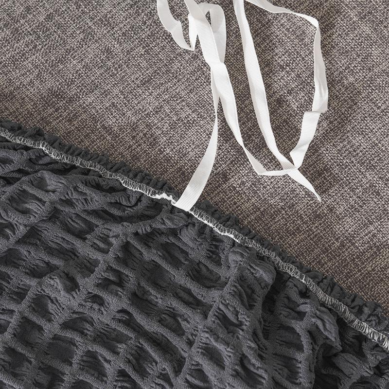 Housse de canapé Tissu gaufré · Gris anthracite · Extensible (vue 8)