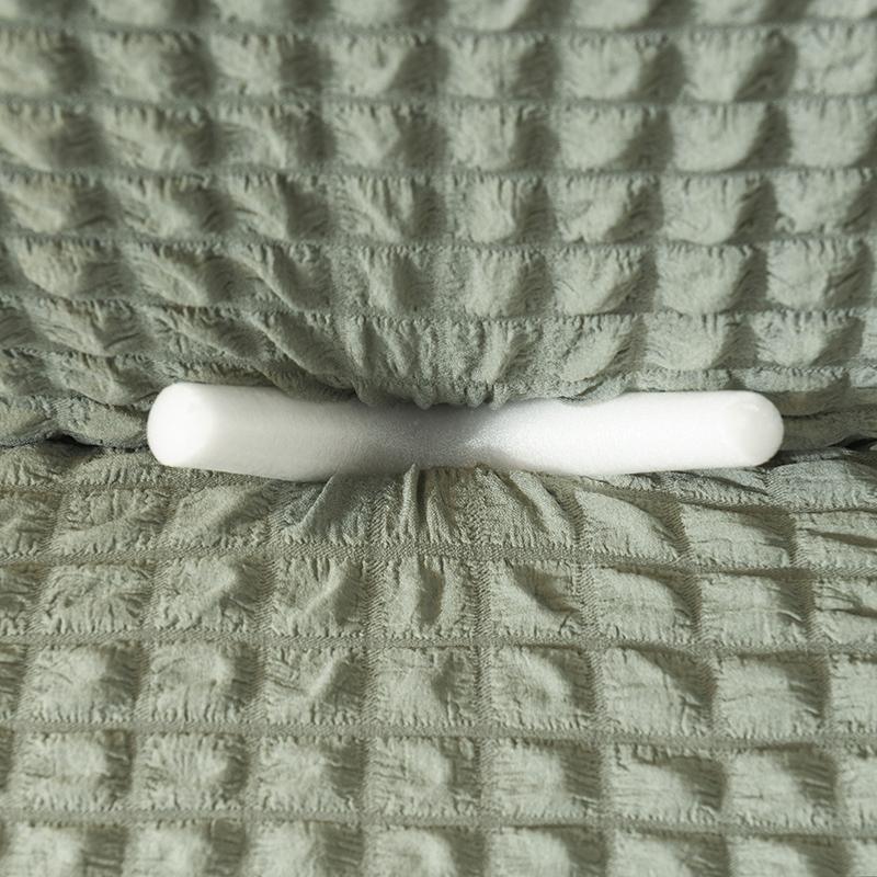 Housse de canapé Tissu gaufré · Vert d'eau · Extensible (vue 5)