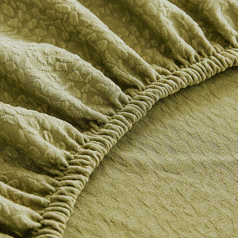 Housse de canapé Tissu cloqué Imperméable · Vert haricot · Extensible (vue 3)