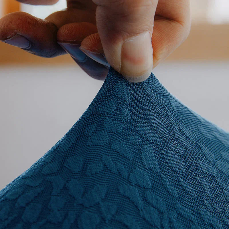 Housse de canapé Tissu cloqué Imperméable · Bleu vif · Extensible (vue 4)