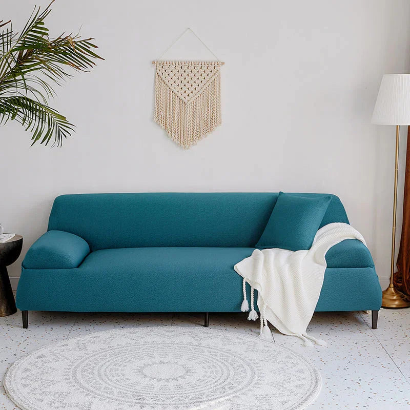 Housse de canapé Tissu cloqué Imperméable · Indigo · Extensible