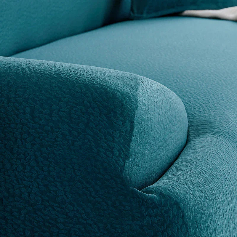 Housse de canapé Tissu cloqué Imperméable · Indigo · Extensible (vue 3)