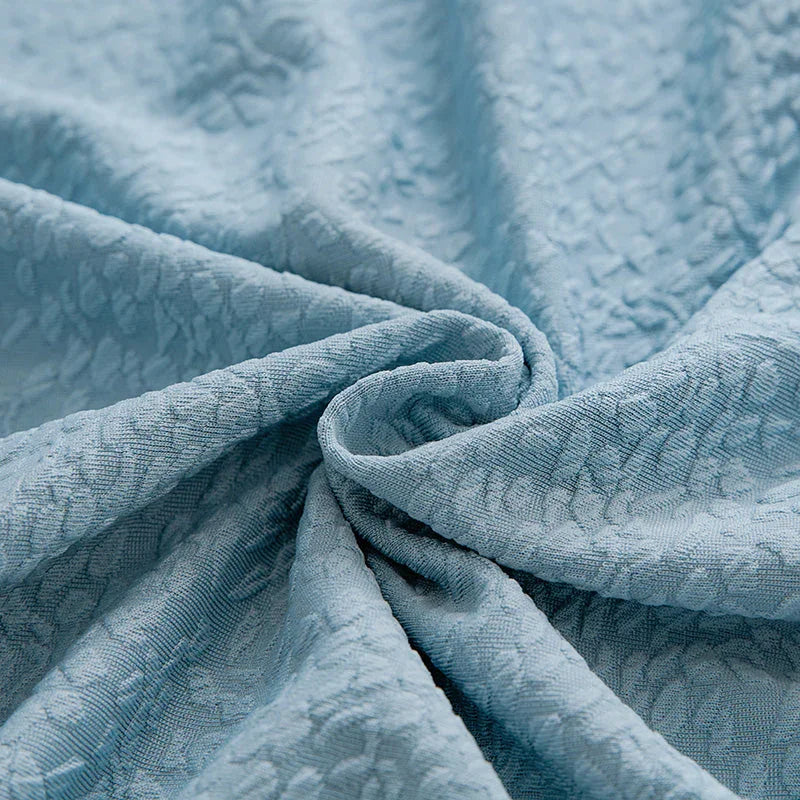 Housse de canapé Tissu cloqué Imperméable · Bleu clair · Extensible (vue 6)