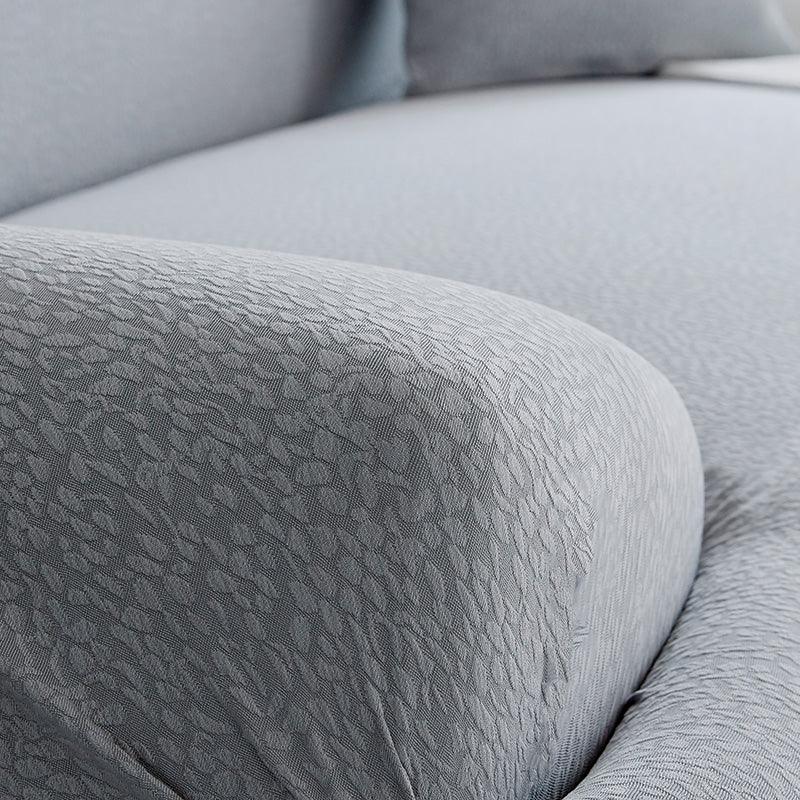 Housse de canapé Tissu cloqué Imperméable · Gris clair · Extensible (vue 2)