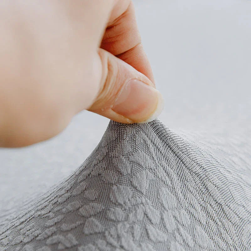 Housse de canapé Tissu cloqué Imperméable · Gris clair · Extensible (vue 4)