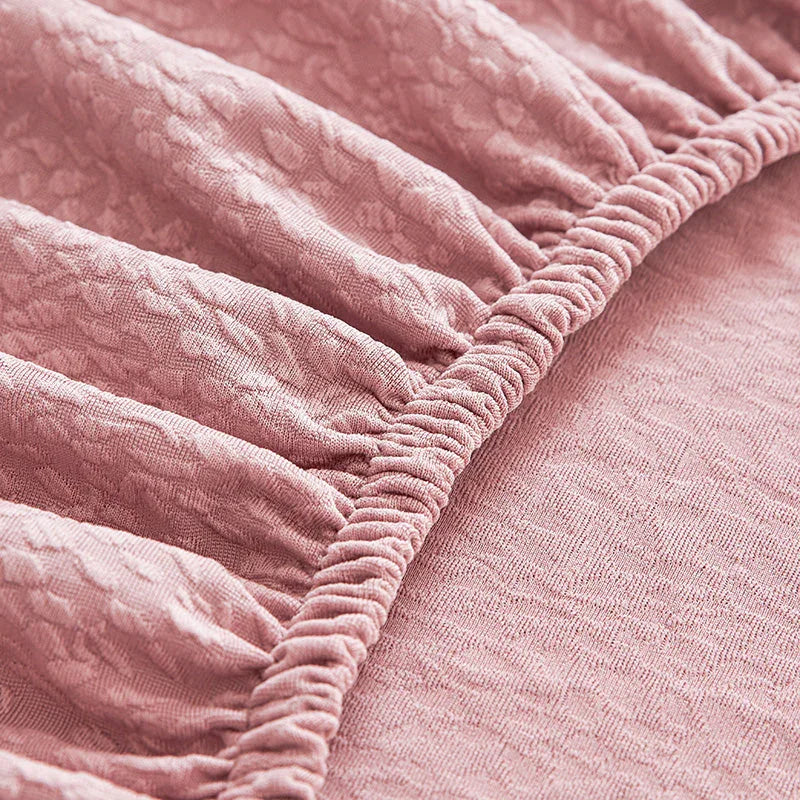 Housse de canapé Tissu cloqué Imperméable · Rose pâle · Extensible (vue 7)
