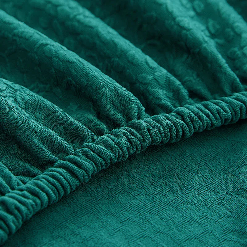 Housse de canapé Tissu cloqué Imperméable · Vert sapin · Extensible (vue 3)