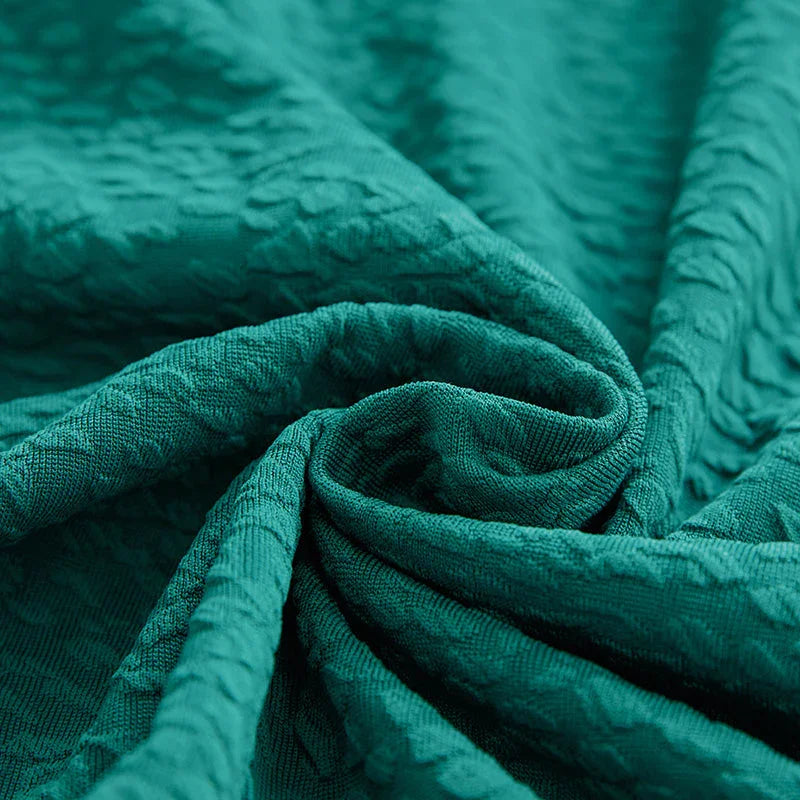 Housse de canapé Tissu cloqué Imperméable · Vert sapin · Extensible (vue 4)