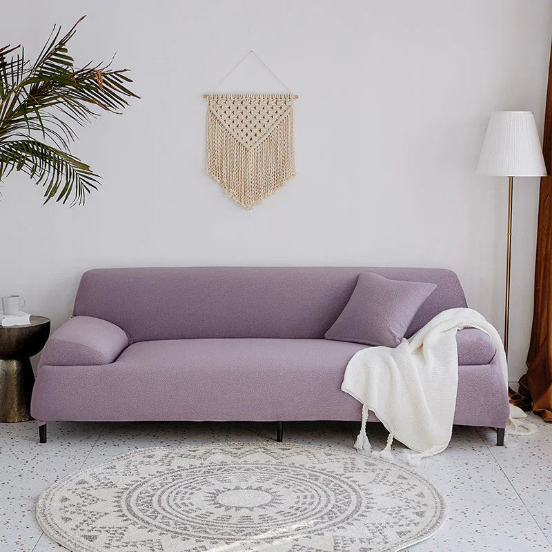 Housse de canapé Tissu cloqué Imperméable · Violet taro · Extensible