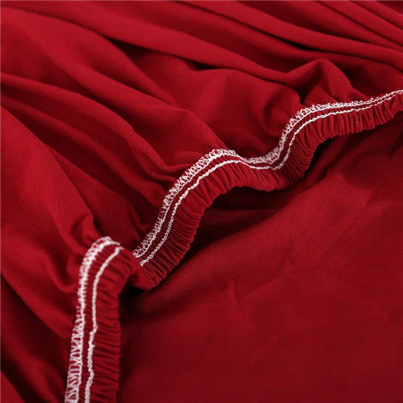 Housse de canapé Unie · Rouge carmin · Extensible (vue 5)