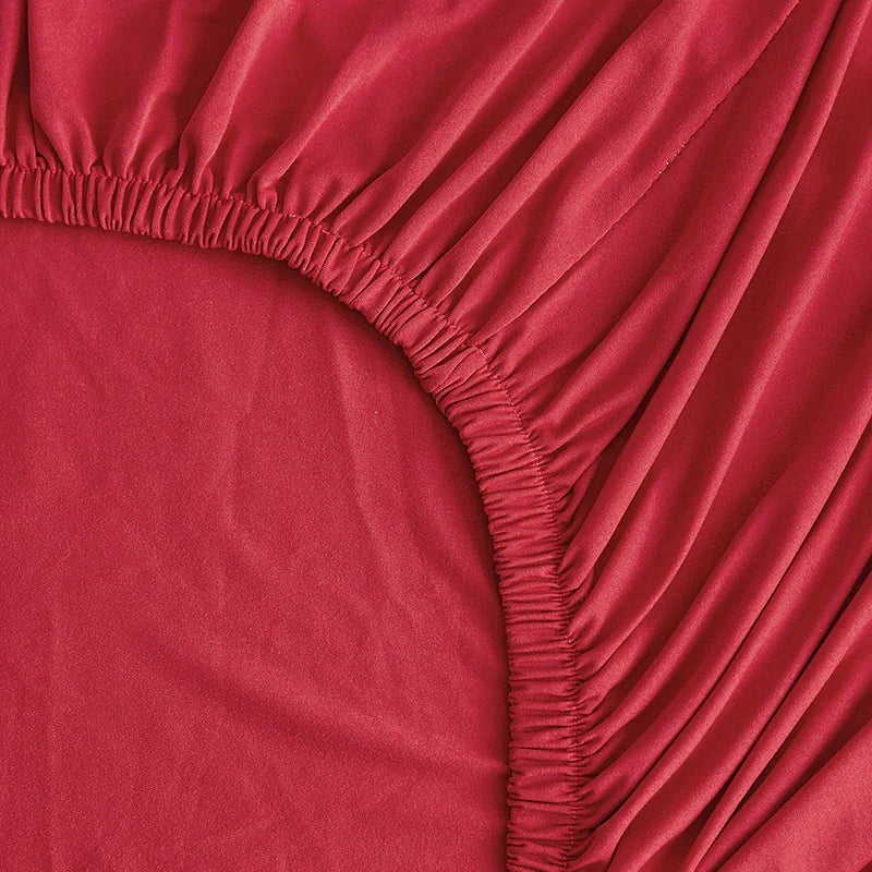 Housse de canapé Unie · Rouge cerise · Extensible (vue 5)