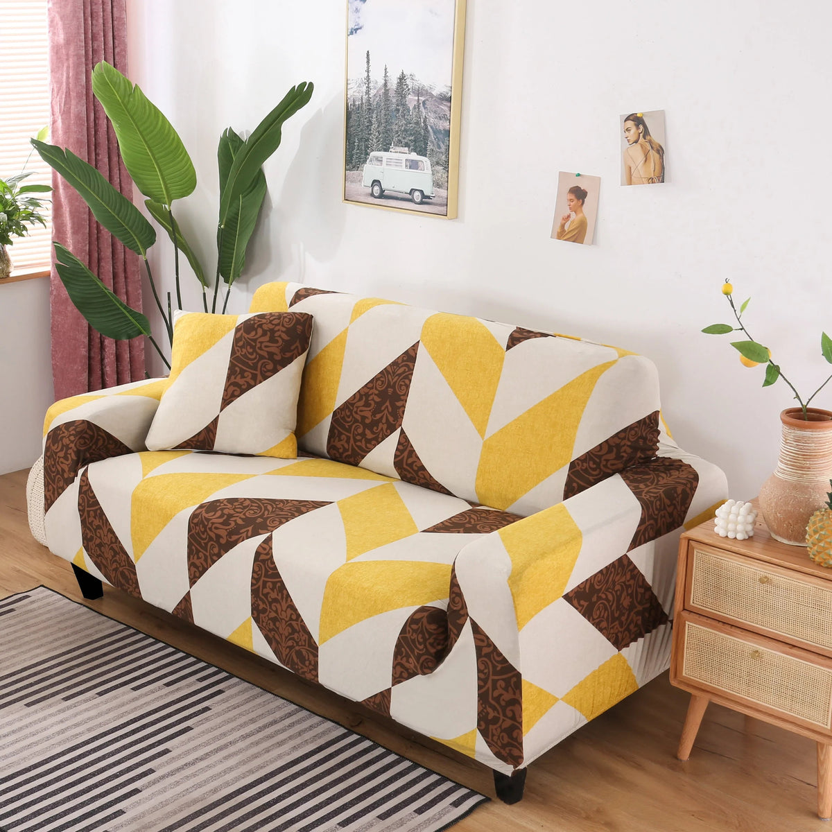 Housse de canapé Chospell · Imprimé · Extensible