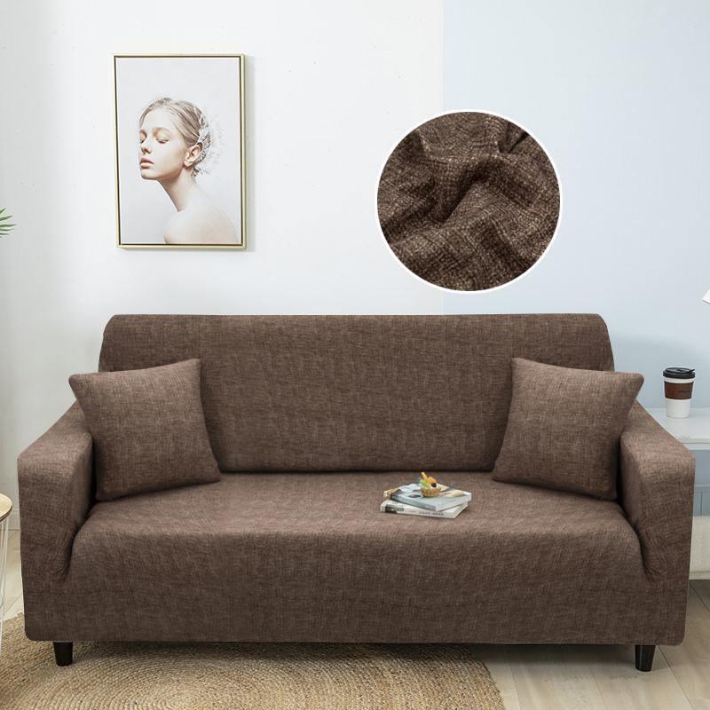 Housse de canapé Effet chiné · Moka · Extensible
