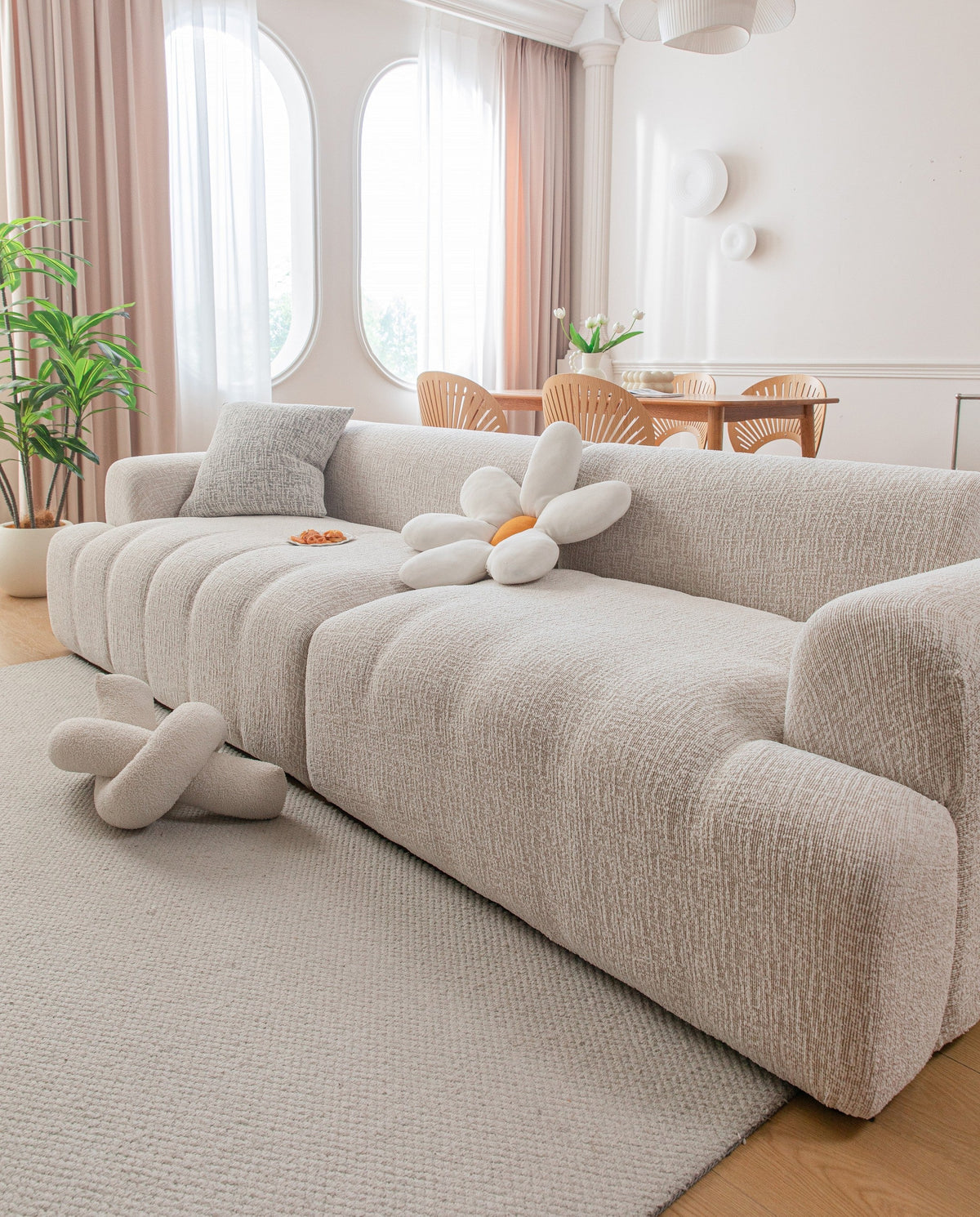 Housse de canapé Crossmere · Beige · Extensible (vue 4)