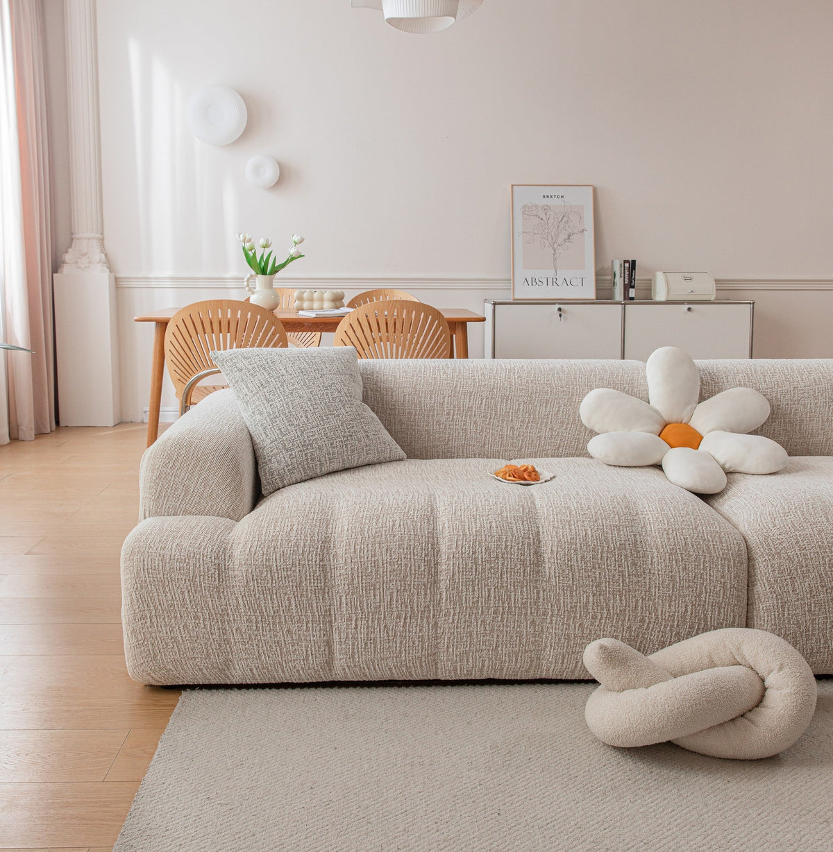 Housse de canapé Crossmere · Beige · Extensible (vue 7)