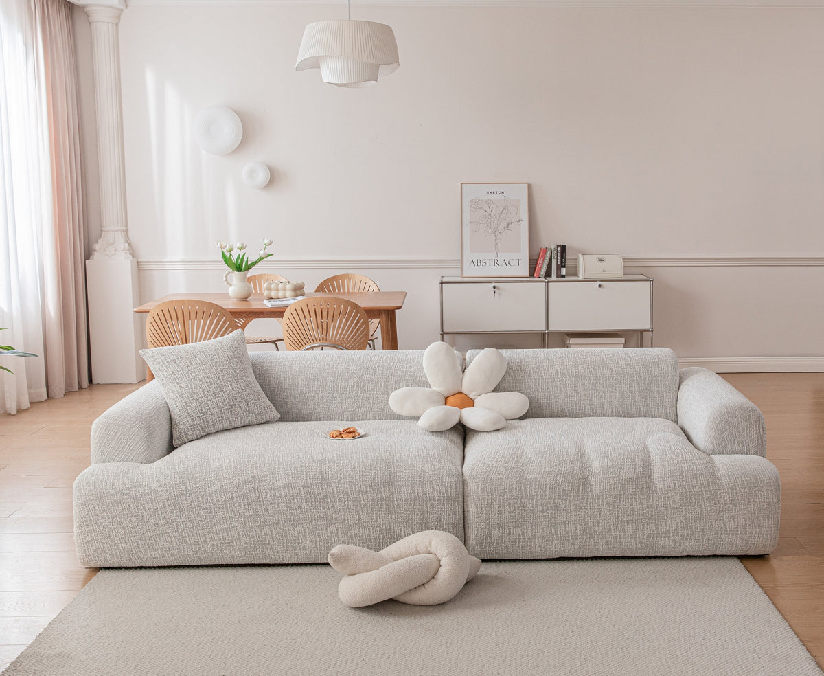 Housse de canapé Crossmere · Gris perle · Extensible (vue 2)
