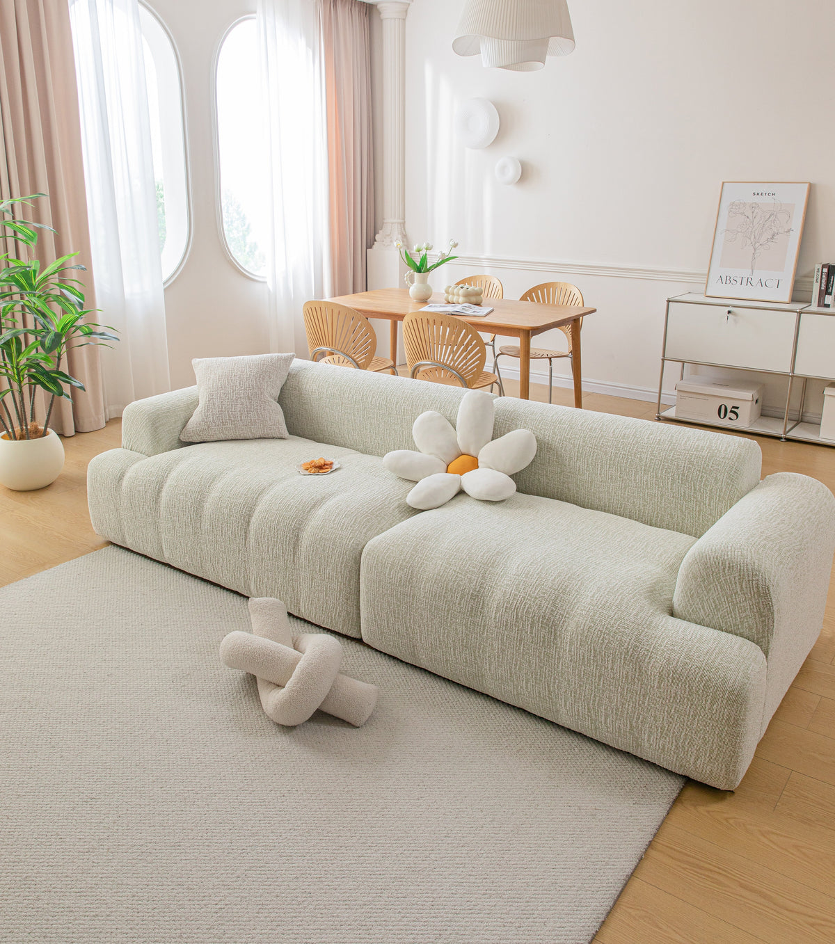 Housse de canapé Crossmere · Vert · Extensible (vue 2)
