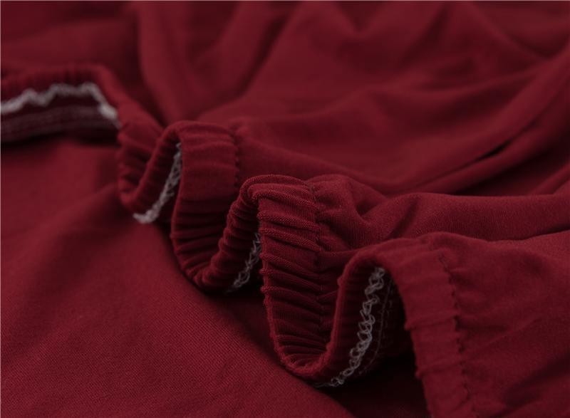 Housse de canapé Unie · Rouge grenat · Extensible (vue 2)