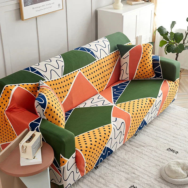 Housse de canapé Geo Chic · Imprimé · Extensible (vue 5)