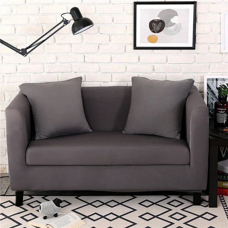 Housse de canapé Unie · Gris ardoise · Extensible