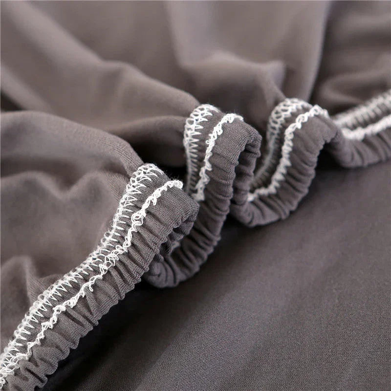 Housse de canapé Unie · Gris ardoise · Extensible (vue 5)