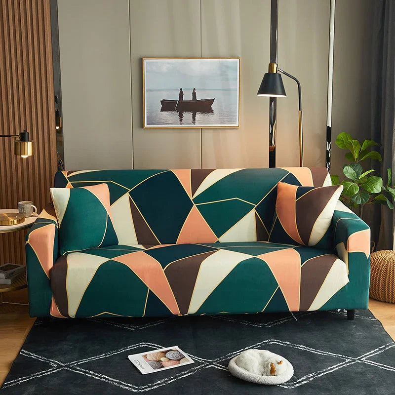 Housse de canapé Lunexa · Imprimé · Extensible