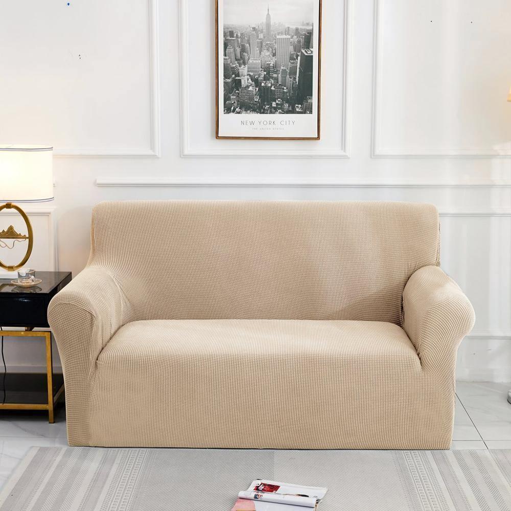Housse de canapé Jacquard · Crème · Extensible