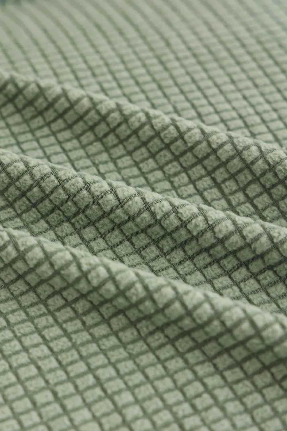 Housse de canapé Jacquard · Vert sauge · Extensible (vue 6)