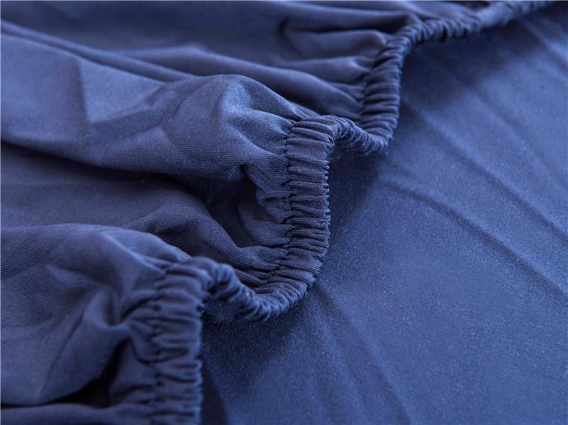 Housse de canapé Unie · Bleu nuit · Extensible (vue 4)