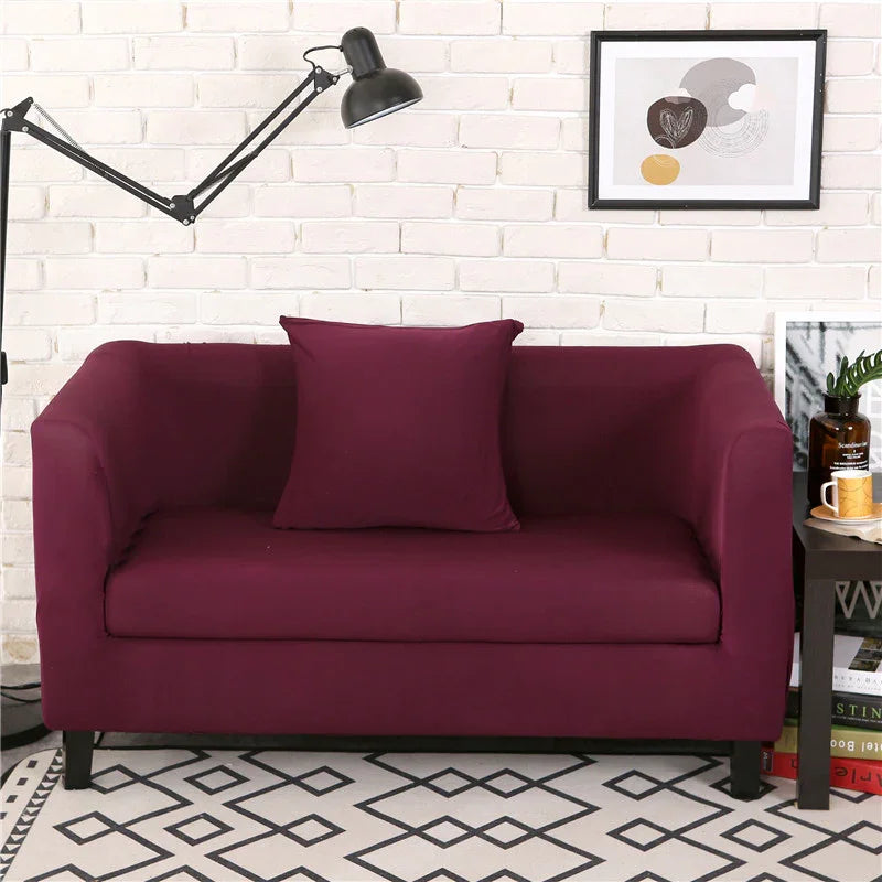 Housse de canapé Unie · Prune · Extensible