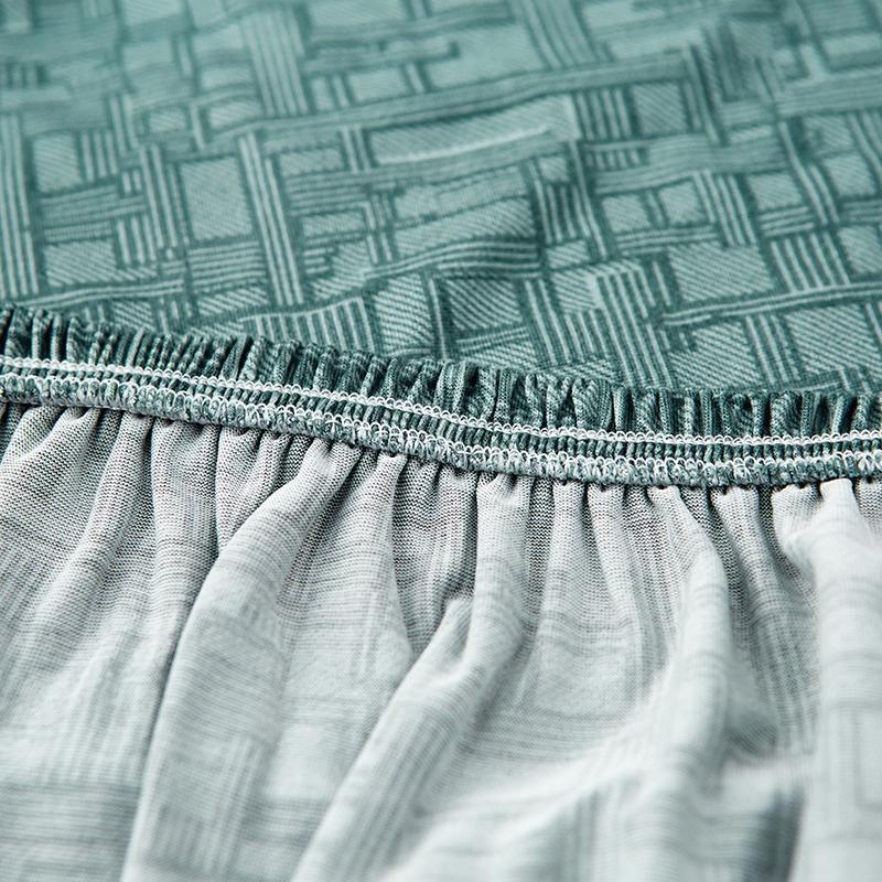 Housse de canapé Motif géométrique · Vert pastel · Extensible (vue 2)